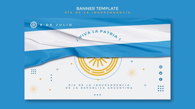 Bandera Del Dia De La Independencia De Argentina Archivo Psd Gratis