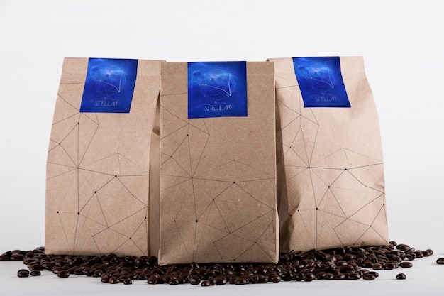 Download Diseño de mock up de bolsa de café | Descargar PSD Premium