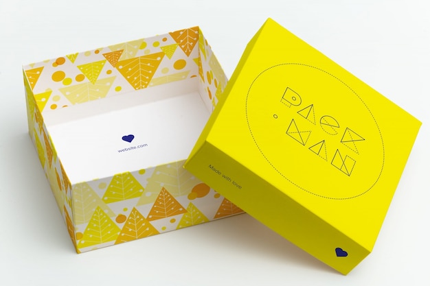 Download Diseño de mock up de caja de regalo | Archivo PSD Premium