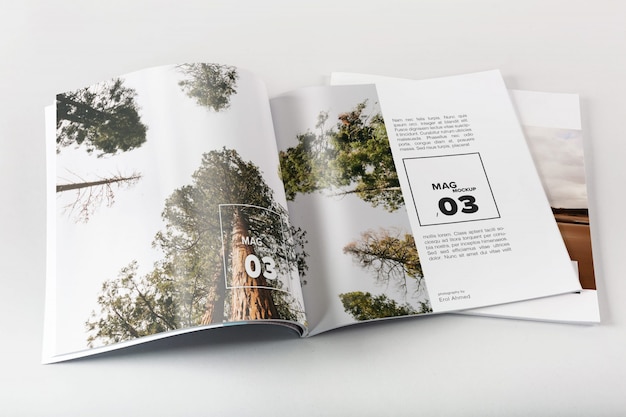 Download Diseño de mock up de revista | Archivo PSD Premium