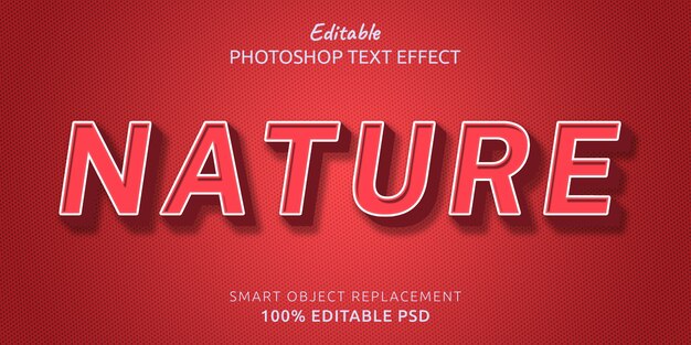 Effetto Di Testo Modificabile Di Natura Stile Photoshop Psd Premium