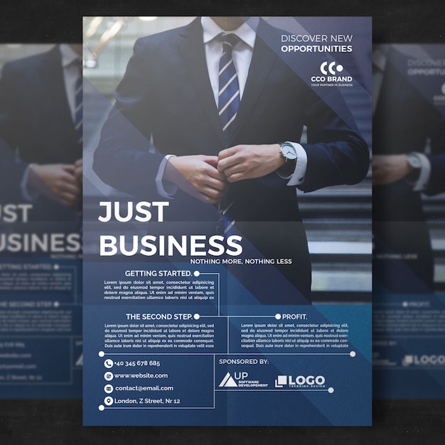 Elegante modello di brochure aziendale Psd Premium