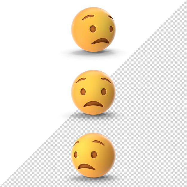 Emoji preocupado 3d | Archivo PSD Premium