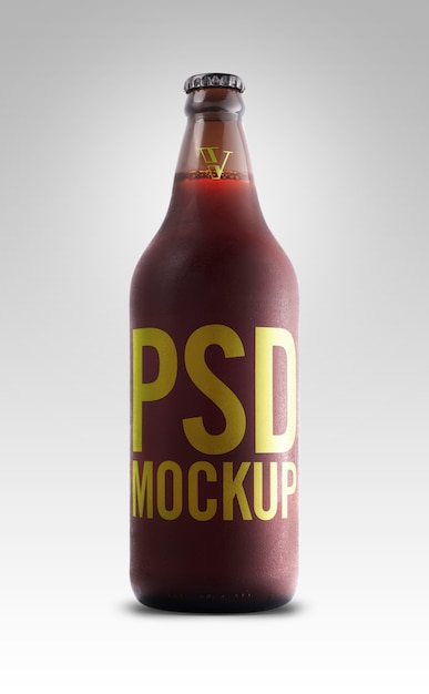 Etiqueta de cerveza mockup red ale | Archivo PSD Premium