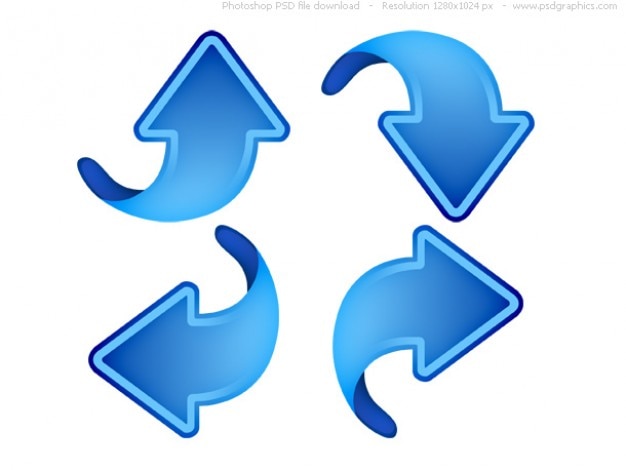 Flechas arriba, abajo, izquierda y derecha, los iconos azules web Psd Gratis Flechas arriba, abajo, izquierda y derecha, los iconos azules web Psd Gratis