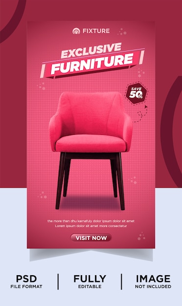 Archivo Psd Premium Gradiente De Color Rosa Producto Exclusivo De Muebles Instagram Post Banner