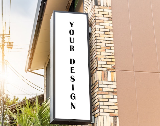 Immagine del modello di manifesti di schermo bianco cartellone bianco e led storefront esterno per la pubblicità Psd Premium