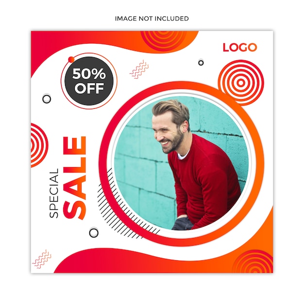 Instagram-bericht, vierkante banner of flyer-sjabloon Premium Psd