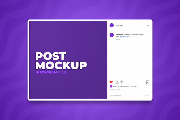 Download Instagram web post mockup | Premium PSD Bestanden