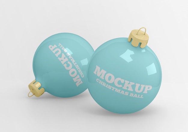 Kerstballen mockup Premium Psd