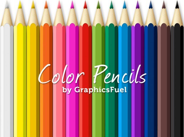 Lápis de cor psd pacote | Download PSD gratuito