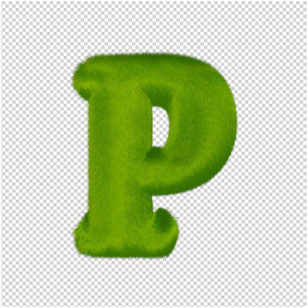 Las Letras Est N Hechas De Hierba Verde D Letra P Archivo Psd Premium