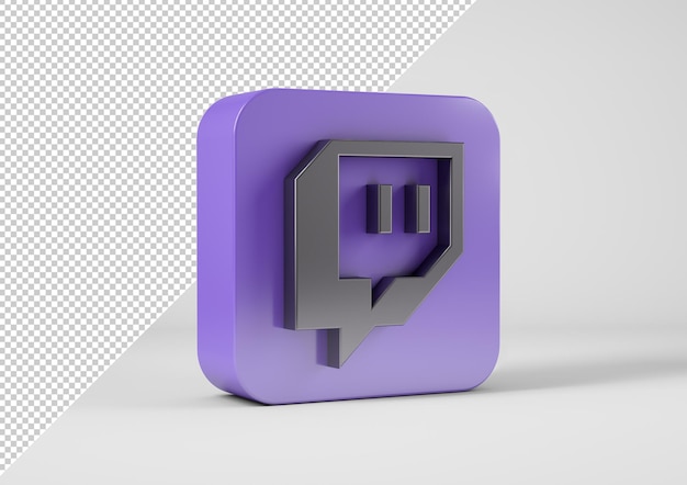 Logotipo De Twitch En Renderizado D Archivo Psd Premium