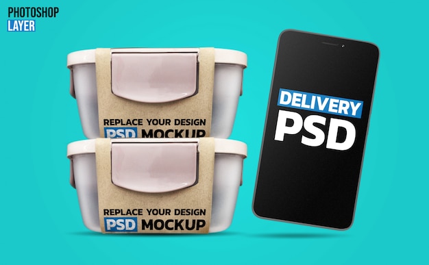 Download Lunch box mockup design | Premium PSD Bestanden