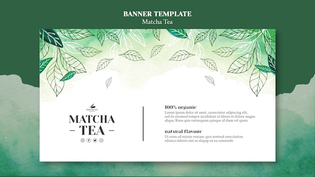 Download Matcha thee concept banner sjabloon mock-up | Gratis PSD ...