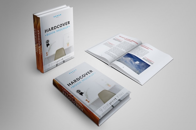 Download Mock up de cubiera y páginas de libro | Archivo PSD Gratis