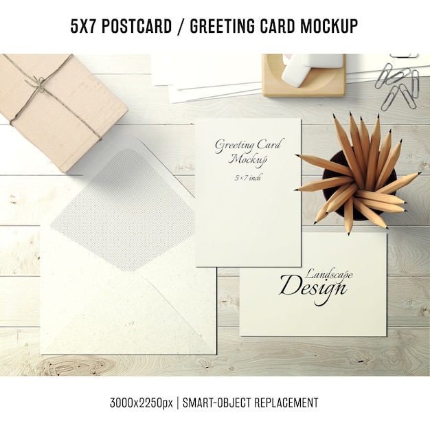 Mock up de tarjeta de agradecimiento | Descargar PSD gratis