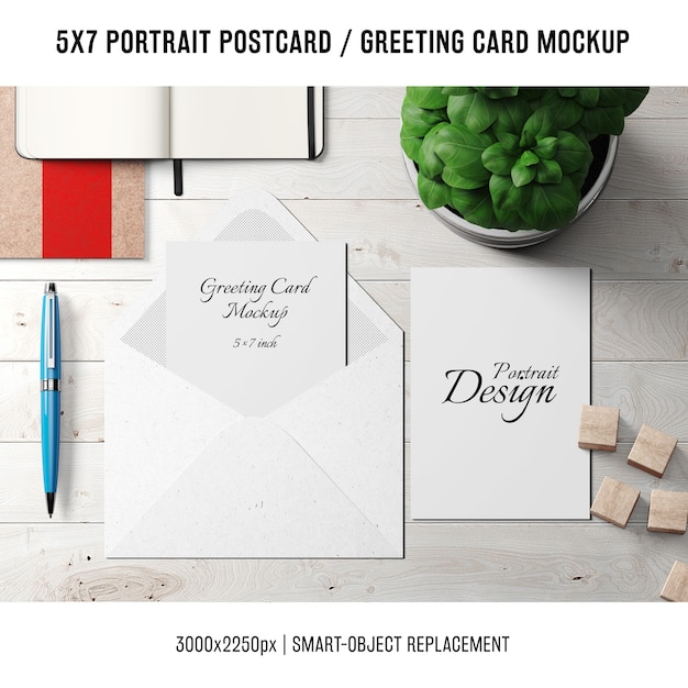 Mock up de tarjeta de agradecimiento | Archivo PSD Gratis