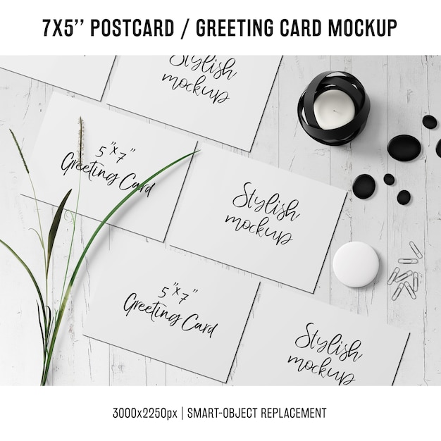 Mock up de tarjeta de agradecimiento | Archivo PSD Gratis