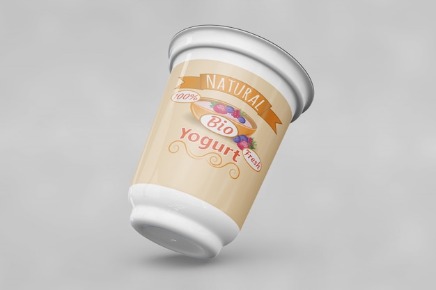 Download Mockup de envase de yogur | Descargar PSD gratis