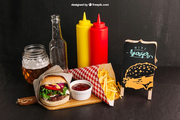 Download Mockup de restaurante de comida rápida | Descargar PSD gratis