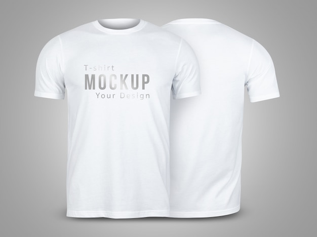 Download Mockup di magliette bianche su grigio | PSD Premium