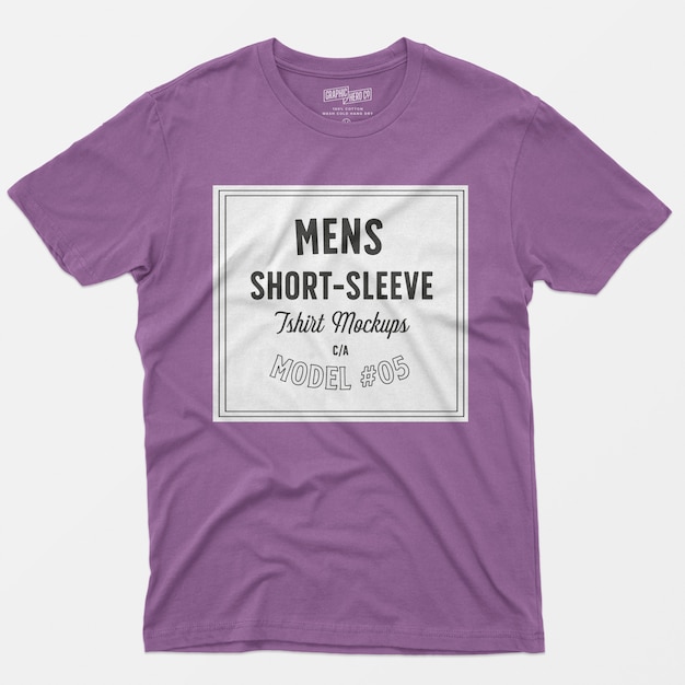 Download Mockup di t-shirt da uomo a manica corta 05 | PSD Gratis
