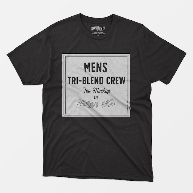Download Mockup di t-shirt da uomo tri-blend | PSD Gratis
