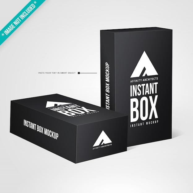 Download Mockup negro de packaging | Descargar PSD premium