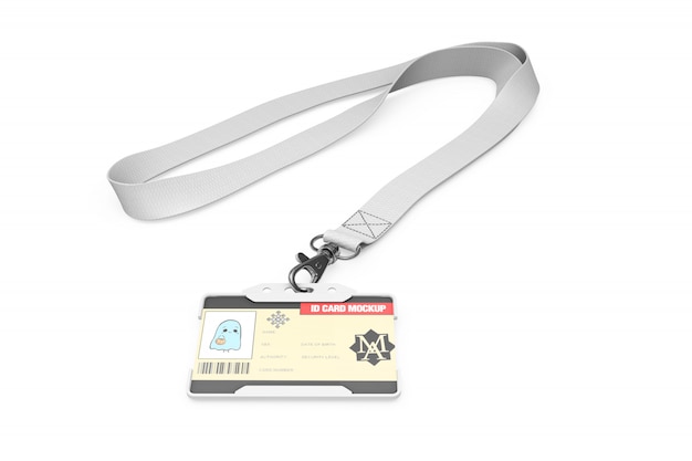 Modello di carta d'identità sulla collana  Scaricare PSD 