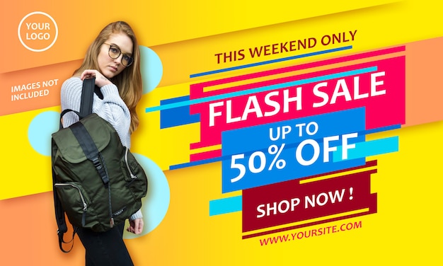 Modello di manifesto di promozione vendita flash Psd Premium