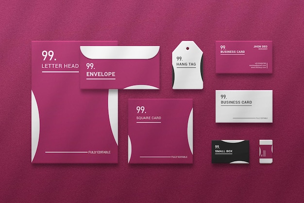 Download Moderne corporate identity scene creator en stationery mockup | Premium PSD Bestanden