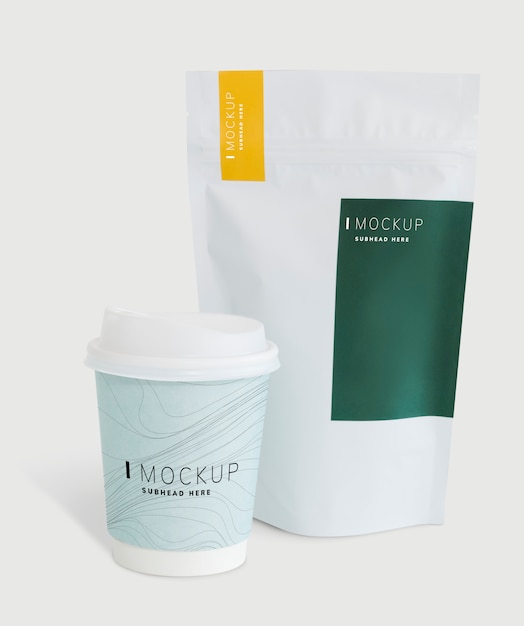 Download Packaging mockup per un coffee shop | PSD Gratis