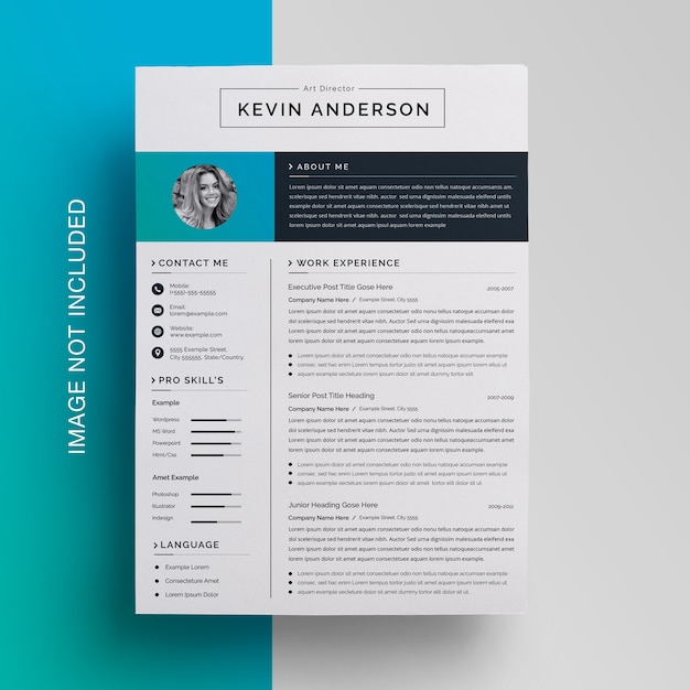 Plantilla De Diseno De Curriculum Vitae Profesional Archivo Psd Premium