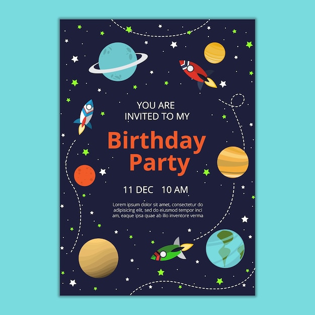 Plantilla de invitación de cumpleaños | Archivo PSD Gratis