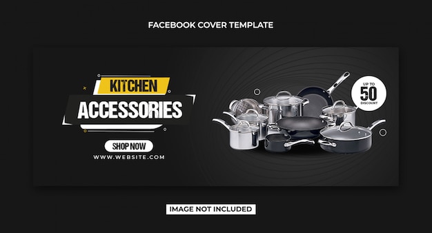 Plantilla De Portada De Facebook De Venta De Accesorios De Cocina Archivo Psd Premium