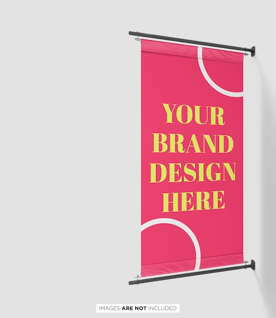 Download Pole banner flag branding psd mockup vista prospettica | PSD Premium