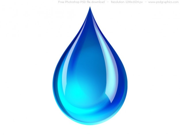 Psd azul gota de agua icono | Archivo PSD Gratis