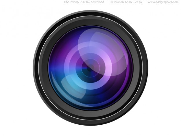 Psd lente de la cámara icono | Descargar PSD gratis