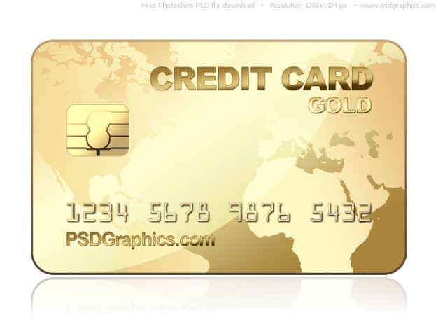 Psd Modello Di Carta Di Credito Oro Psd Gratis