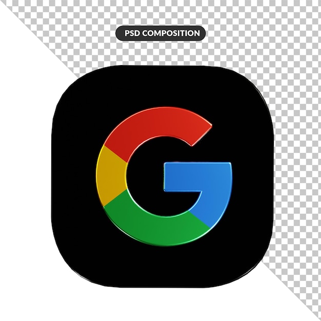 Representacion 3d De La Aplicacion Del Logotipo De Google Aislada Archivo Psd Premium