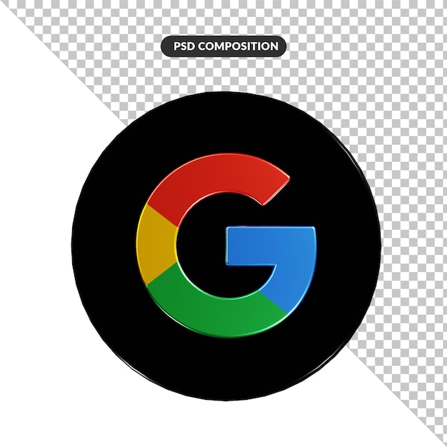 Representacion 3d De La Aplicacion Del Logotipo De Google Aislada Archivo Psd Premium