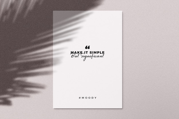 Download Shadow and light a4 paper mockup | Archivo PSD Premium
