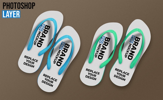 Download Slippers mockup design | Premium PSD Bestanden