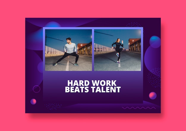 Social media plaatsen mockup met fitnessconcept Gratis Psd