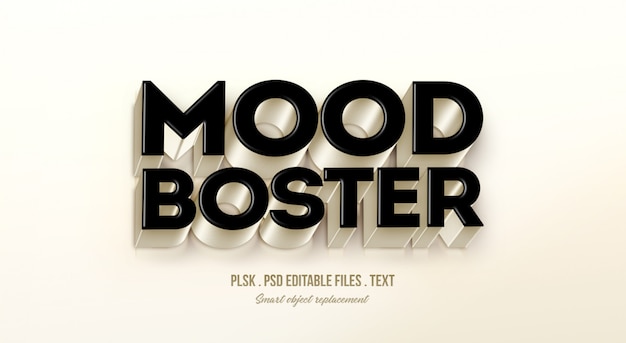 Stemmingsverbeteraar 3d-tekststijleffect mockup Premium Psd
