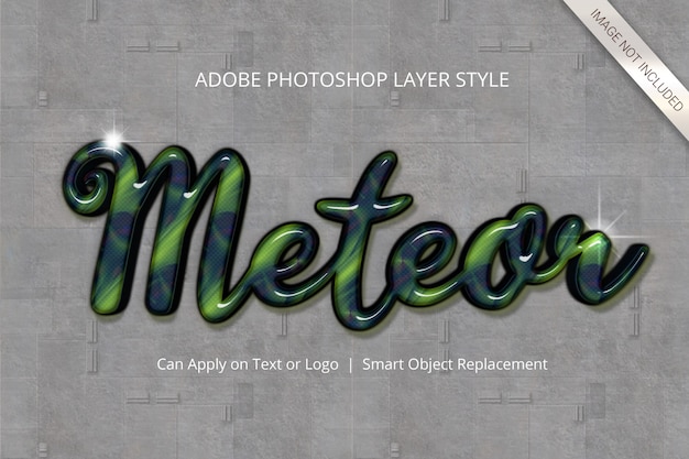 Stijl van de teksteffectlaag van photoshop Premium Psd
