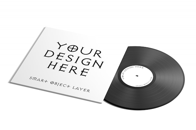 Vynil discográfica maqueta PSD Premium