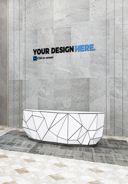 Zakelijke receptie receptie mockup Premium Psd