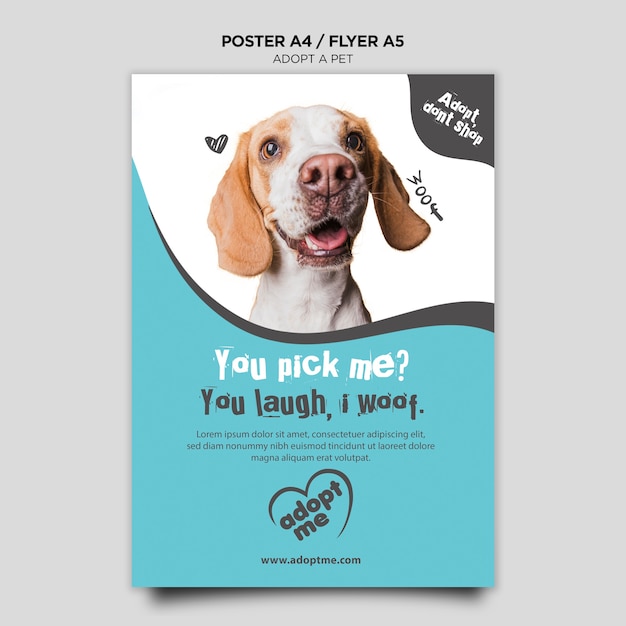 Adoptez Un Modele De Flyer Chat Psd Gratuite